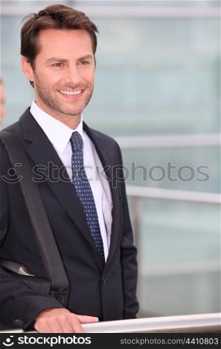 Businessman smiling