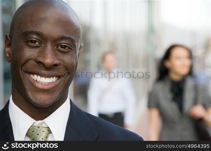 Businessman smiling