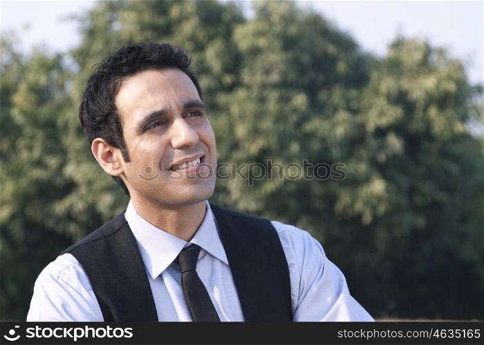 Businessman smiling , INDIA , DELHI