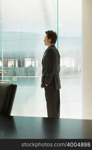 Businessman standing in a office