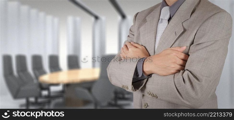 businessman success with his board room background