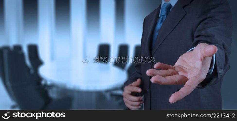 businessman success with his board room background