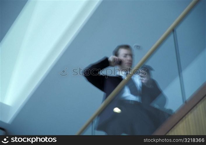 Businessman Talking on a Cell Phone