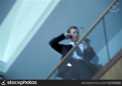 Businessman Talking on a Cell Phone
