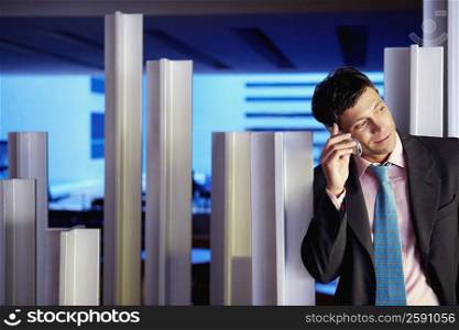 Businessman talking on a mobile phone