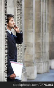 Businessman Talking on Cell Phone