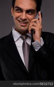 Businessman talking on his phone