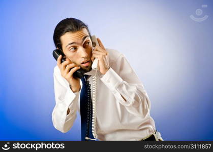 Businessman talking on the phone