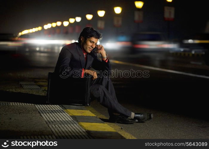 Businessman talking on the phone