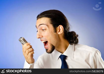 Businessman talking on the phone