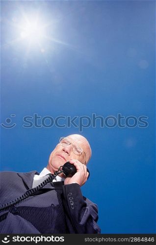 Businessman Talking on the Telephone