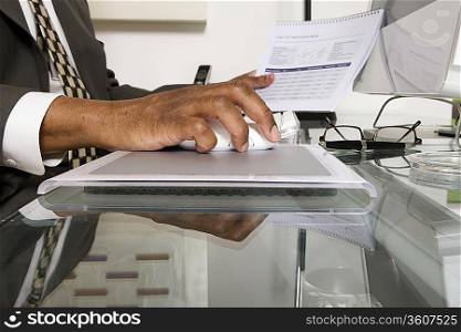 Businessman Using a Computer