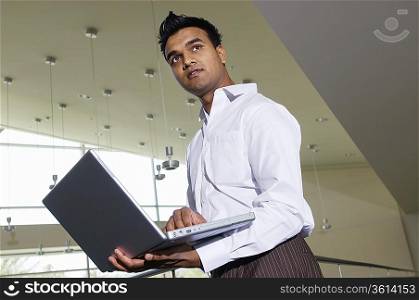 Businessman Using a Laptop
