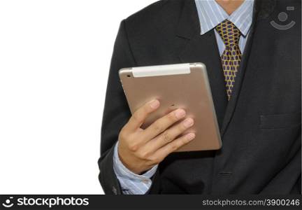 Businessman using a tablet pc
