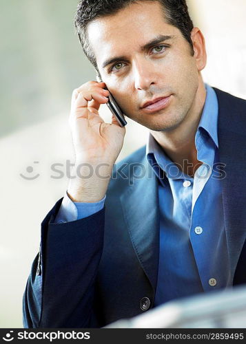 Businessman Using Cell Phone