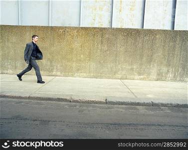 Businessman Walking on Street