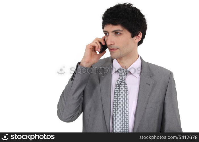 Businessman with a cellphone