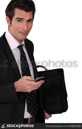Businessman with a cellphone