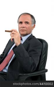 Businessman with a cigar