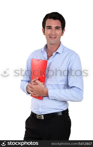 Businessman with a folder