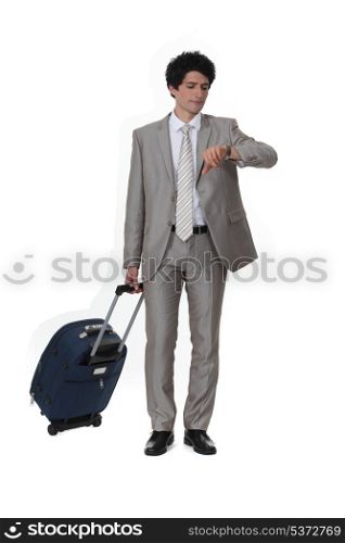 Businessman with a suitcase