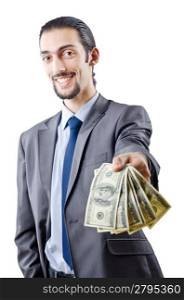 Businessman with american dollars