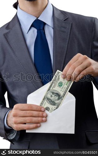 Businessman with american dollars