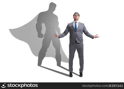 Businessman with aspiration of becoming superhero