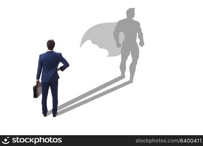 Businessman with aspiration of becoming superhero