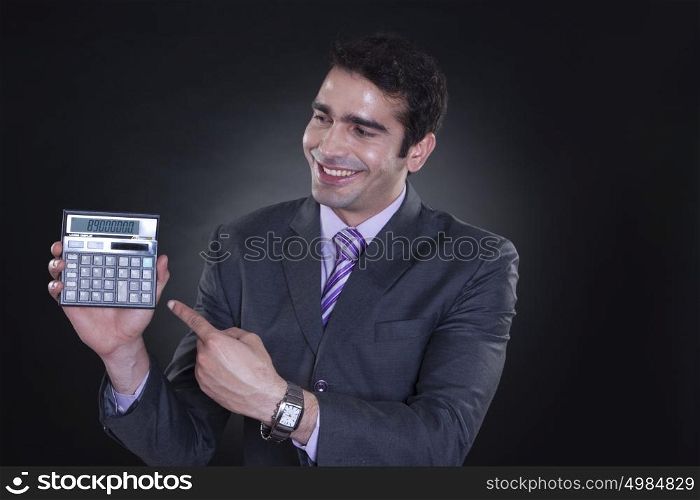 Businessman with calculator