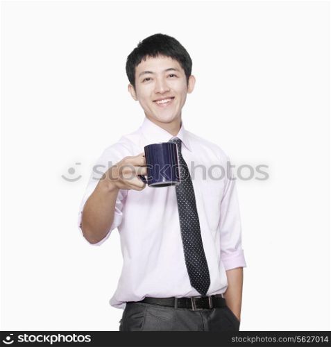 Businessman with coffee mug