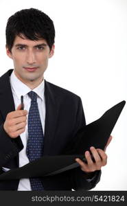 Businessman with folder