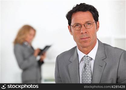 businessman with glasses
