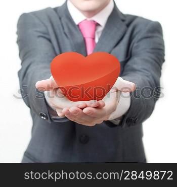 Businessman with heart