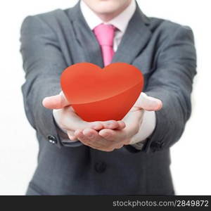 Businessman with heart