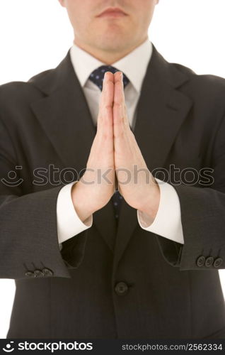 Businessman With His Hands Together