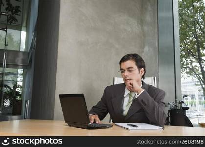 Businessman working in an office