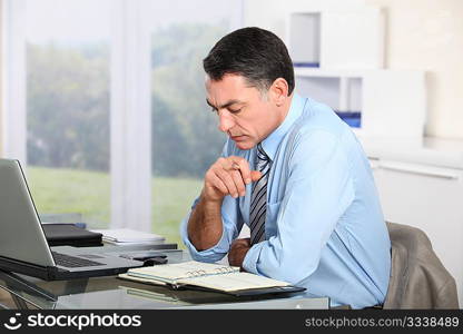 Businessman working in the office