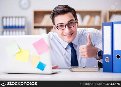 Businessman working in the office