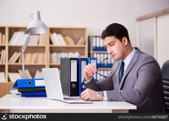 Businessman working in the office