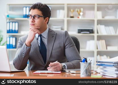 Businessman working in the office