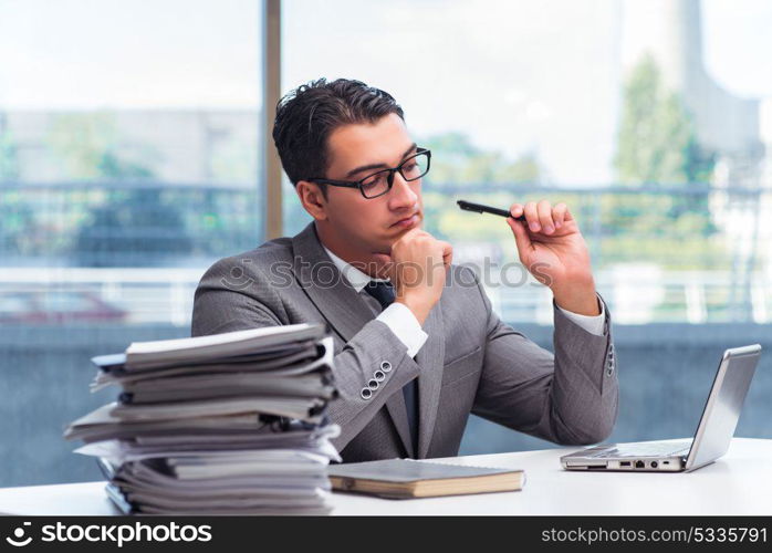 Businessman working in the office