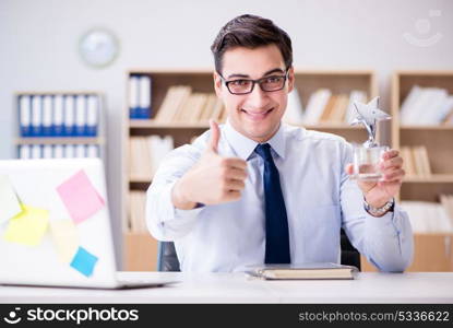 Businessman working in the office