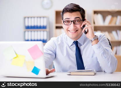 Businessman working in the office