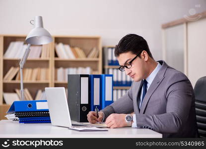 Businessman working in the office