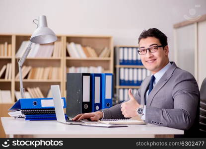 Businessman working in the office