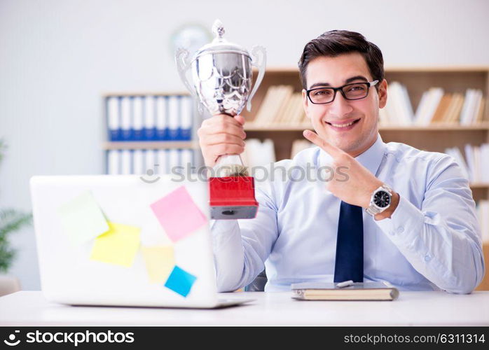 Businessman working in the office