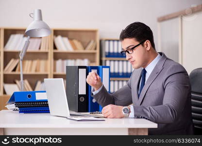 Businessman working in the office