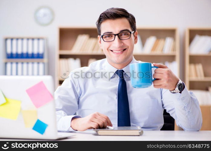 Businessman working in the office