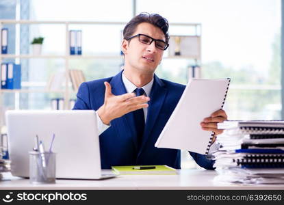 Businessman working in the office